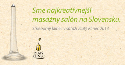 Sme najkreatívnejší masážny salón na Slovensku. Strieborný klinec v súťaži Zlatý Klinec 2013